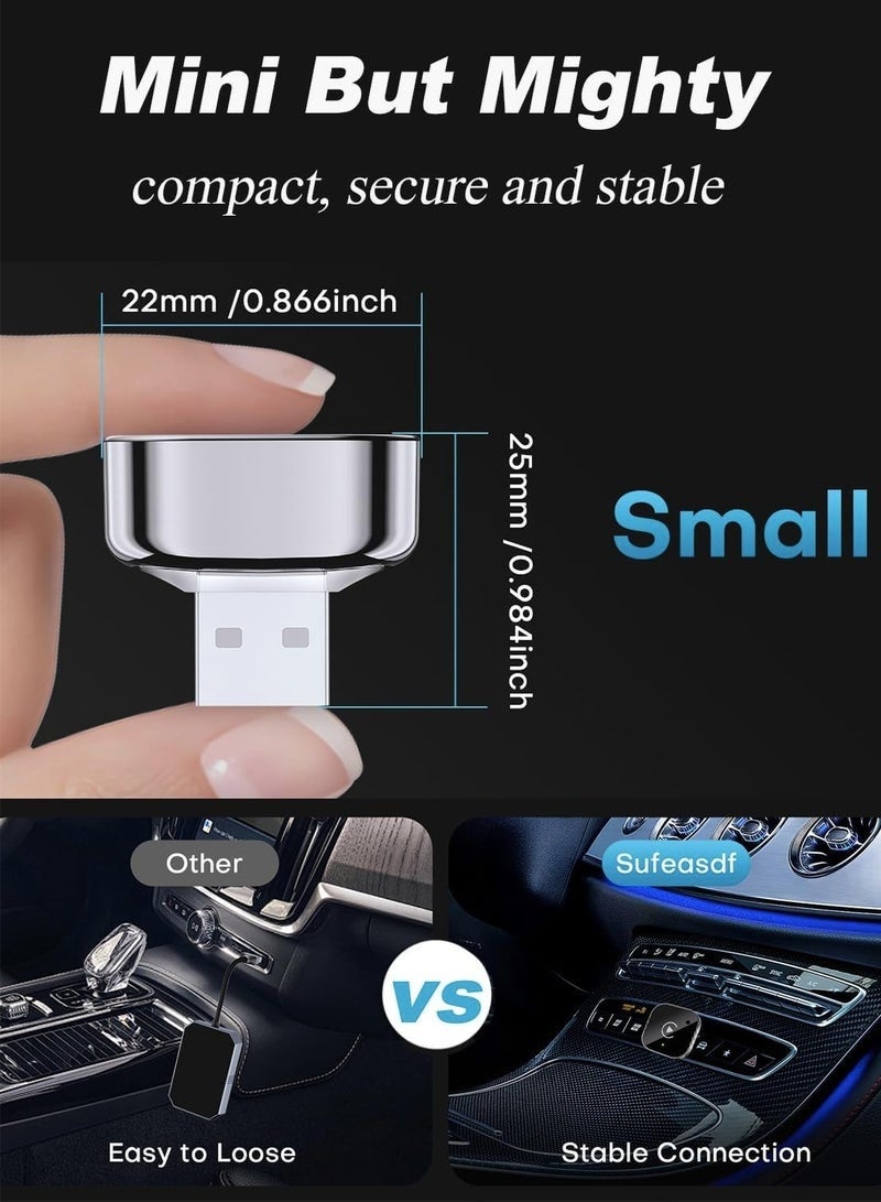 Stars Market Upgrade 2-in-1 Wireless CarPlay & Android Auto Adapter, Plug & Play CarPlay Dongle Converts Wired to Wireless, Ultra-Fast Auto Connect, Lag-Free Streaming，Compact Design for iPhone & Android with USB/USB-C Port - Image 4